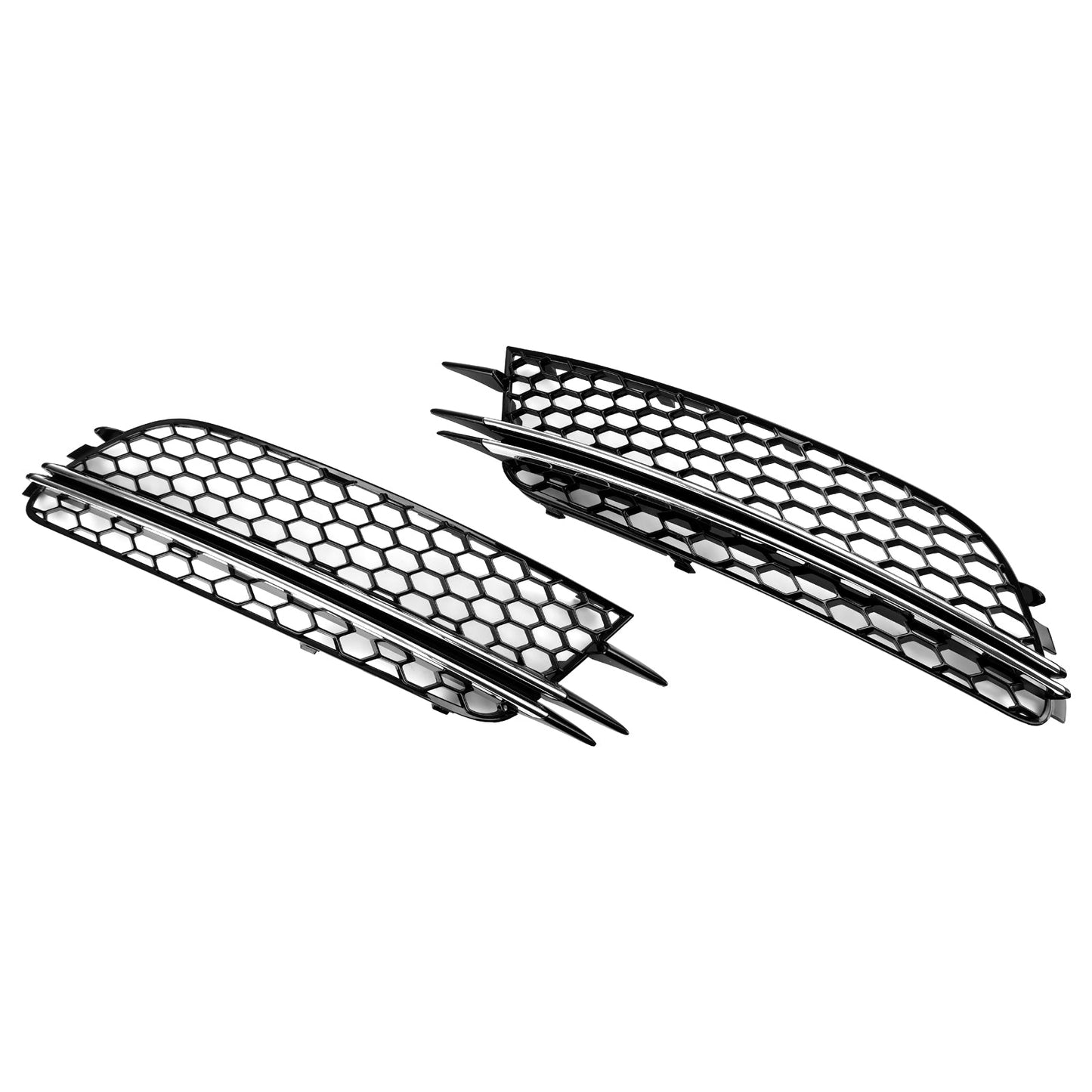 Audi 2012-2015 A6 C7 2PCS Front Fog Light Cover Bezel Bumper Grille