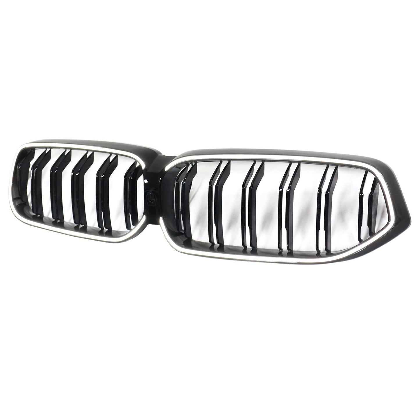 Double Slat Black Front Kidney Grill Grille Fit BMW 6 Series G32 2020-2025