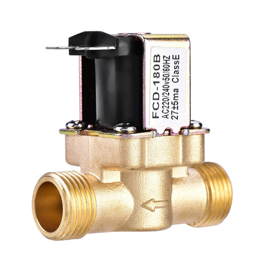 Électrovanne électrique normalement fermée 1/2" AC 220 V pour chauffe-eau solaire