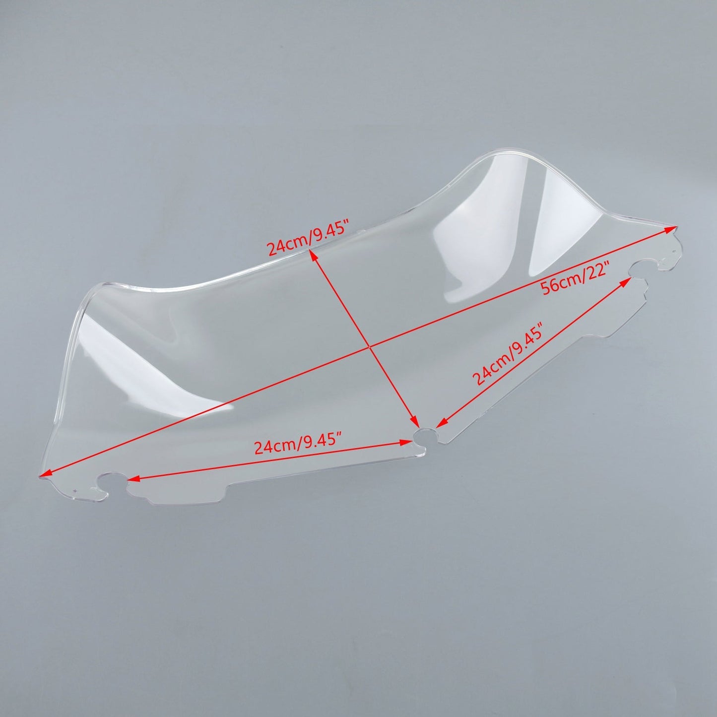 Pare-brise transparent ABS 9" pour Touring Electra Street Tri Glide FLHT 2014-2016