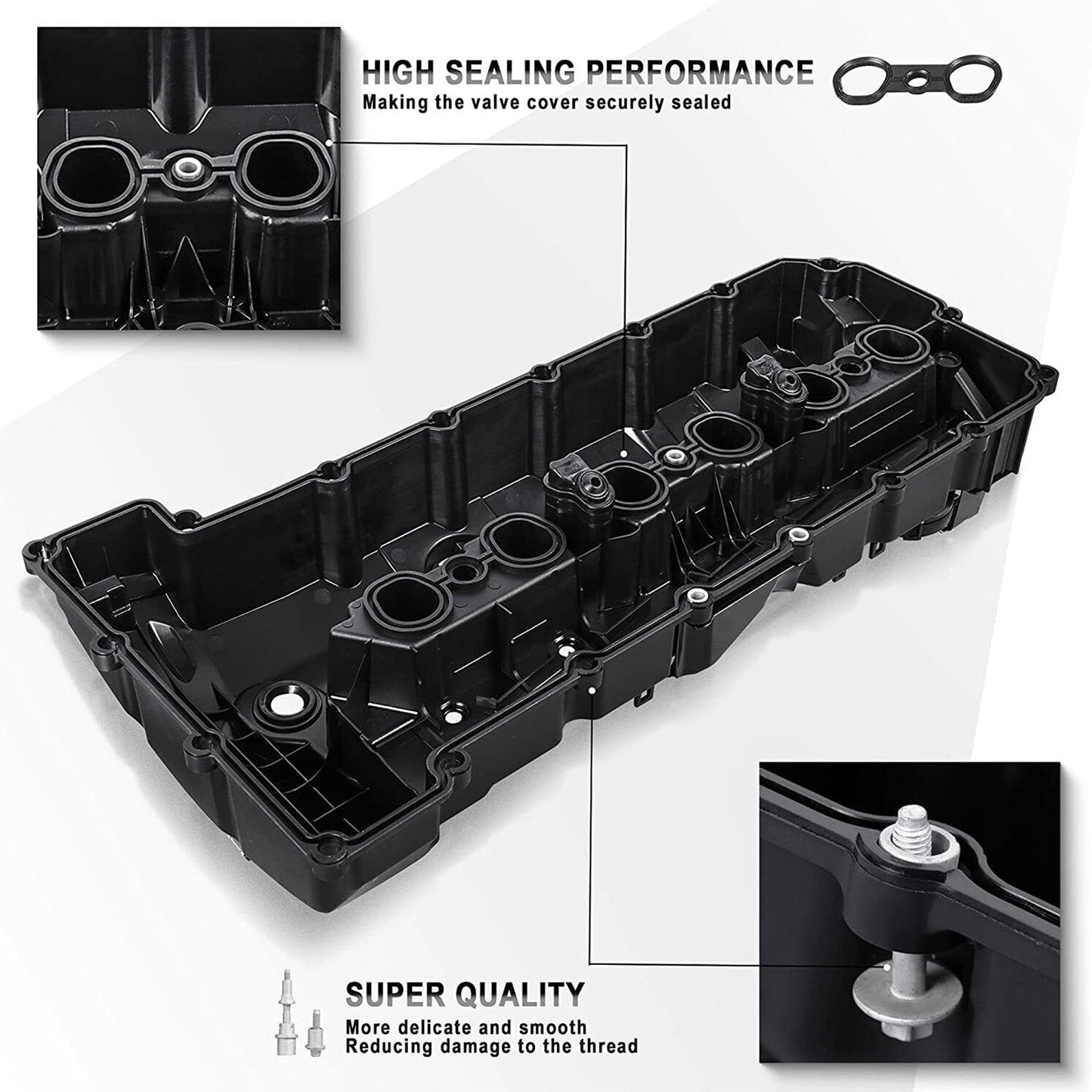 Couvercle de soupape avec boulons de joint 11127552281 pour BMW E70 E82 E90 X5 128i 328i 528i