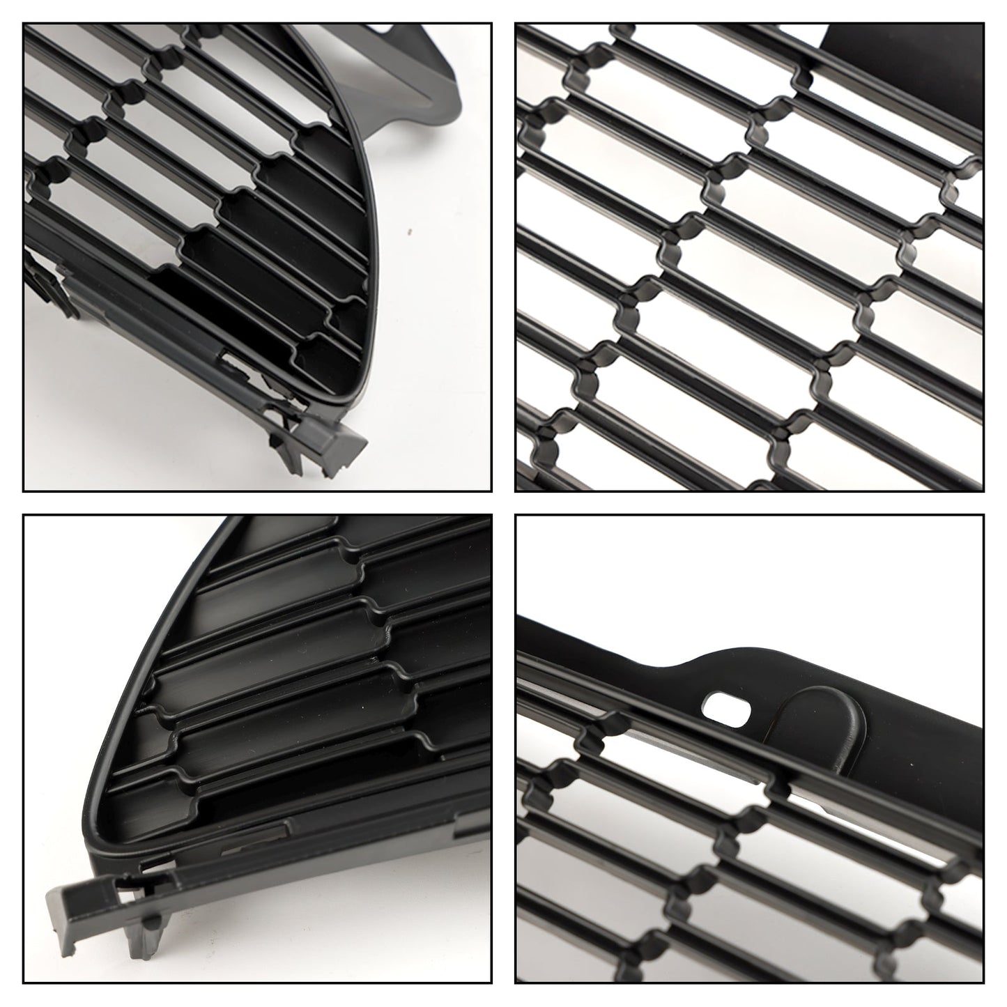 2007-2013 Mini R56 Cooper S & JCW 3-Door Hatchback 3PCS Gloss Black Front Grille Grill