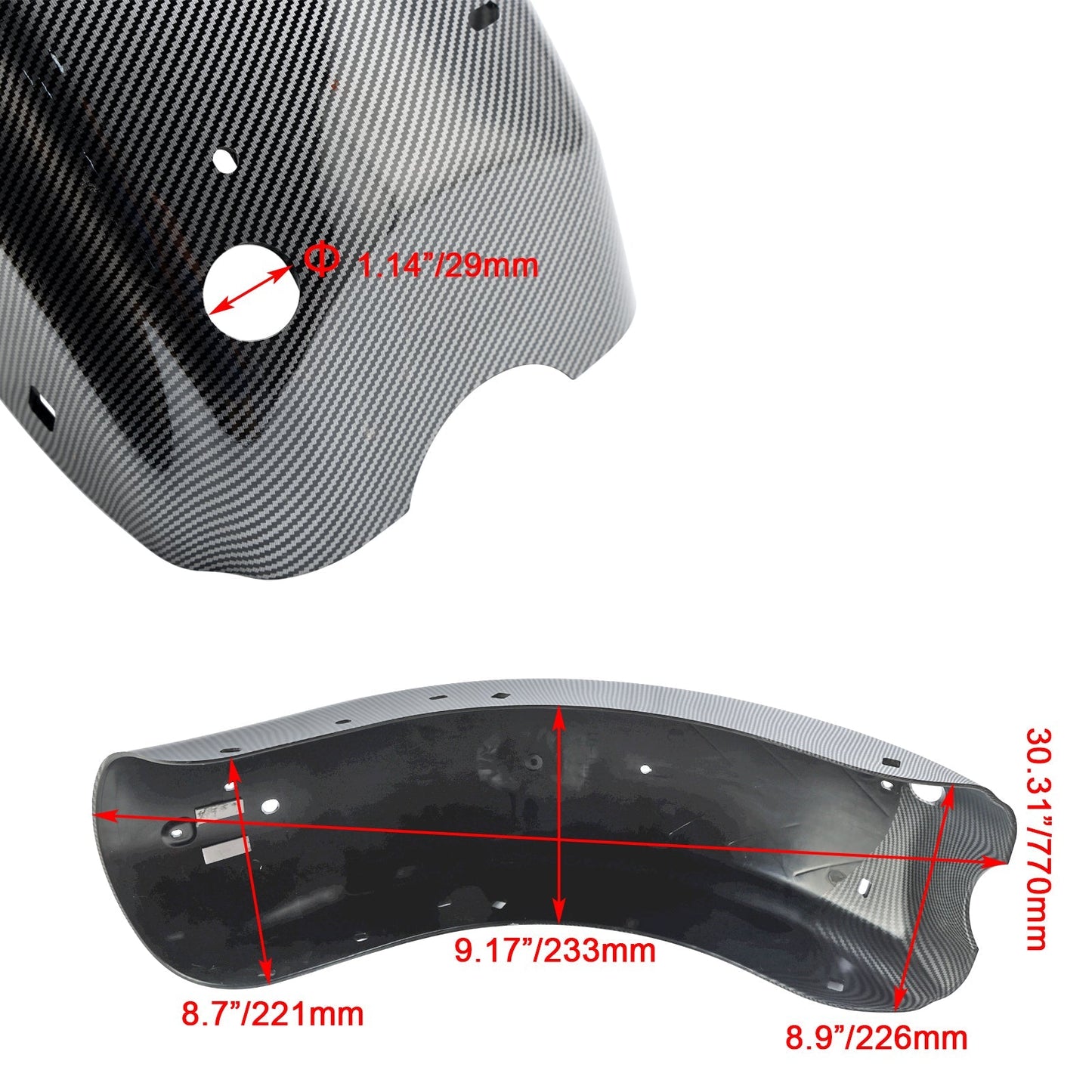 2009-2024 Harley Touring Electra Street Road Glide Rear Fender Mudguard Fairing