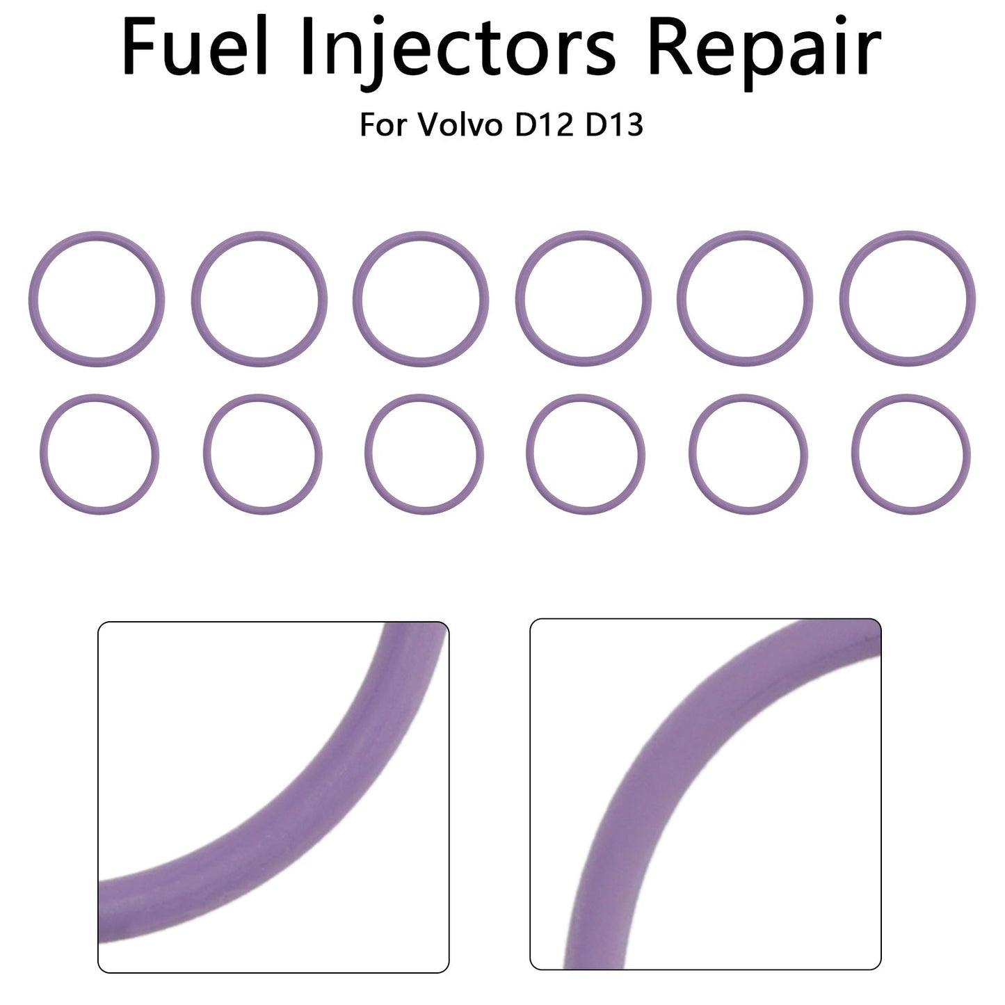 Kit de joints toriques pour injecteurs de carburant externes Volvo D12 / D13 6 pièces 20517502 20547350 85000417
