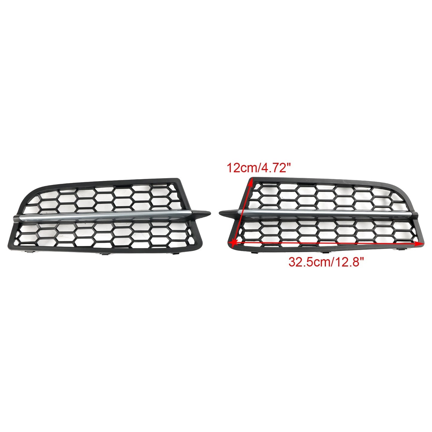 BMW 2011-2015 1-Series F20 F21 M 2PCS Front Bumper Fog Light Cover Bezel Grill Grille