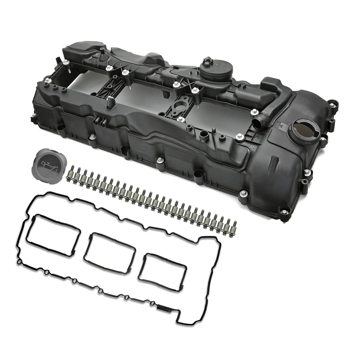 Couvercle de soupape moteur avec joint et capuchon 11127570292 E363-AS pour BMW 640i Gran Coupé 3.0T N55B30 2013-2017