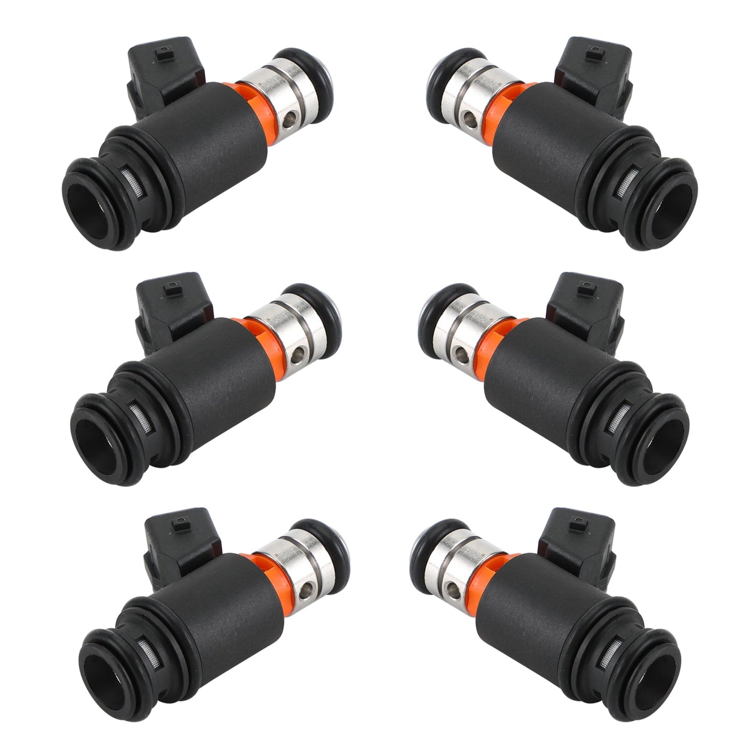 6 inyectores de combustible 021906031D compatibles con VW Golf Jetta 1999-2002 EuroVAN 97 99-00 2.8L