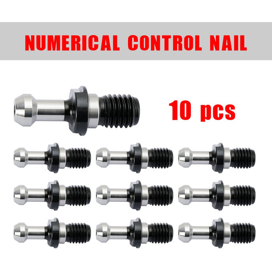 Lot de 10 boutons de retenue pour goujon de traction CAT40 45°, 0,589", compatibles avec les machines-outils CNC HAAS CAT, argent