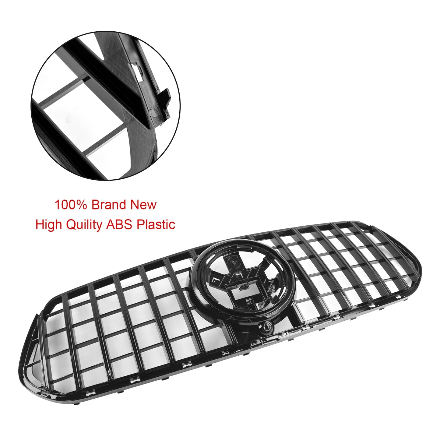 Mercedes-Benz GLE-Class SUV V167 2019-2023 AMG-Line Gloss Black Front Grill Gloss Black Grille