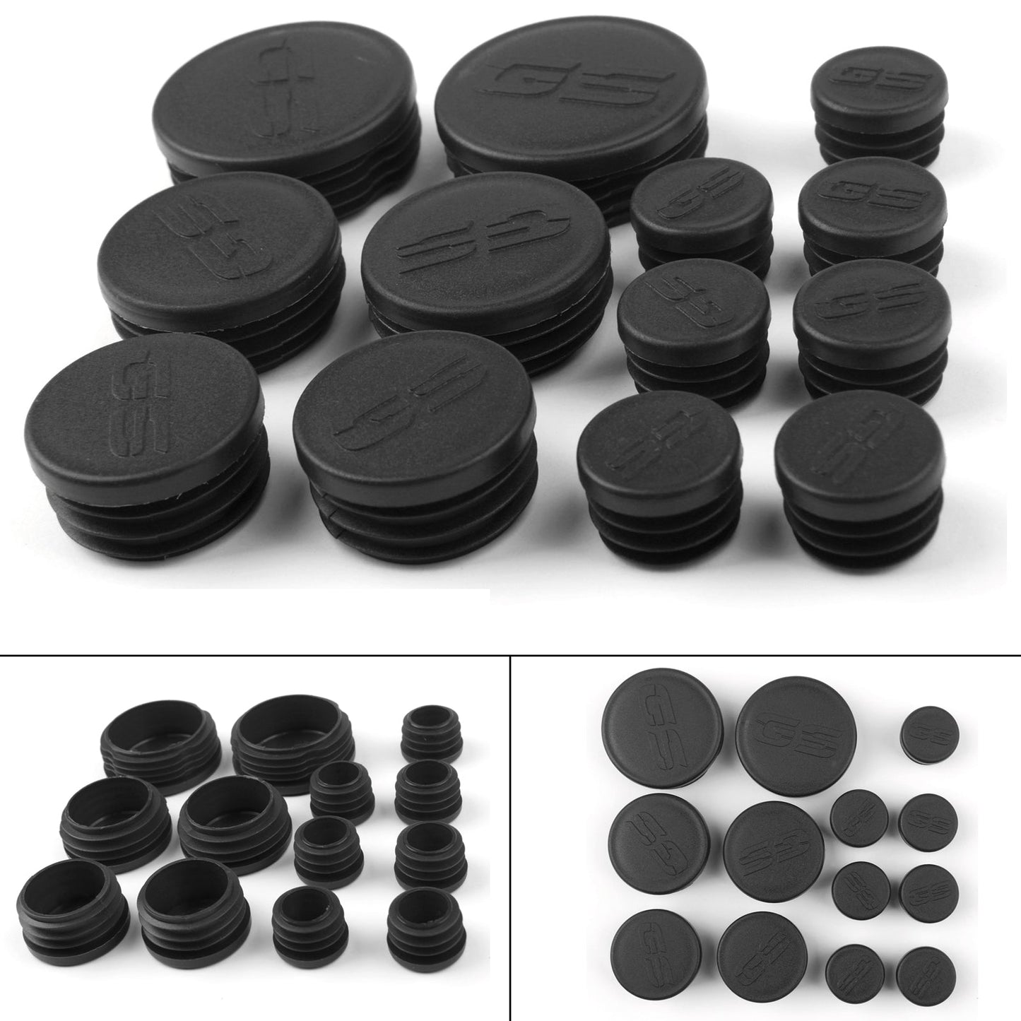 Juego de 13 tapones decorativos para tapas de orificios de marco compatibles con BMW R1200GS/LC/ADV 13-16 BK