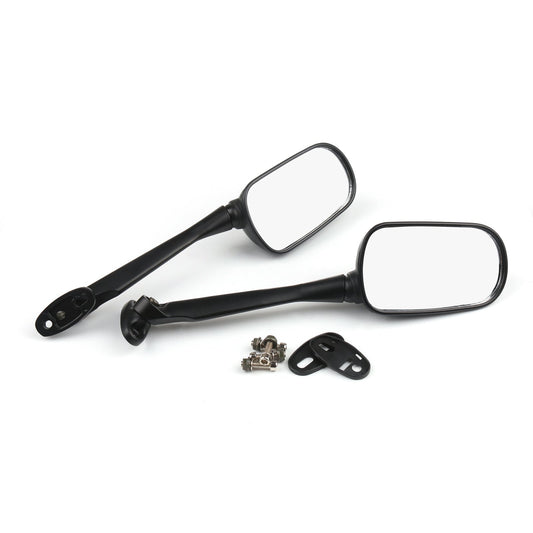 Pair Black Motorcycle Rearview Side Mirrors For Honda CBR250 11-12 CB1300S 03-12