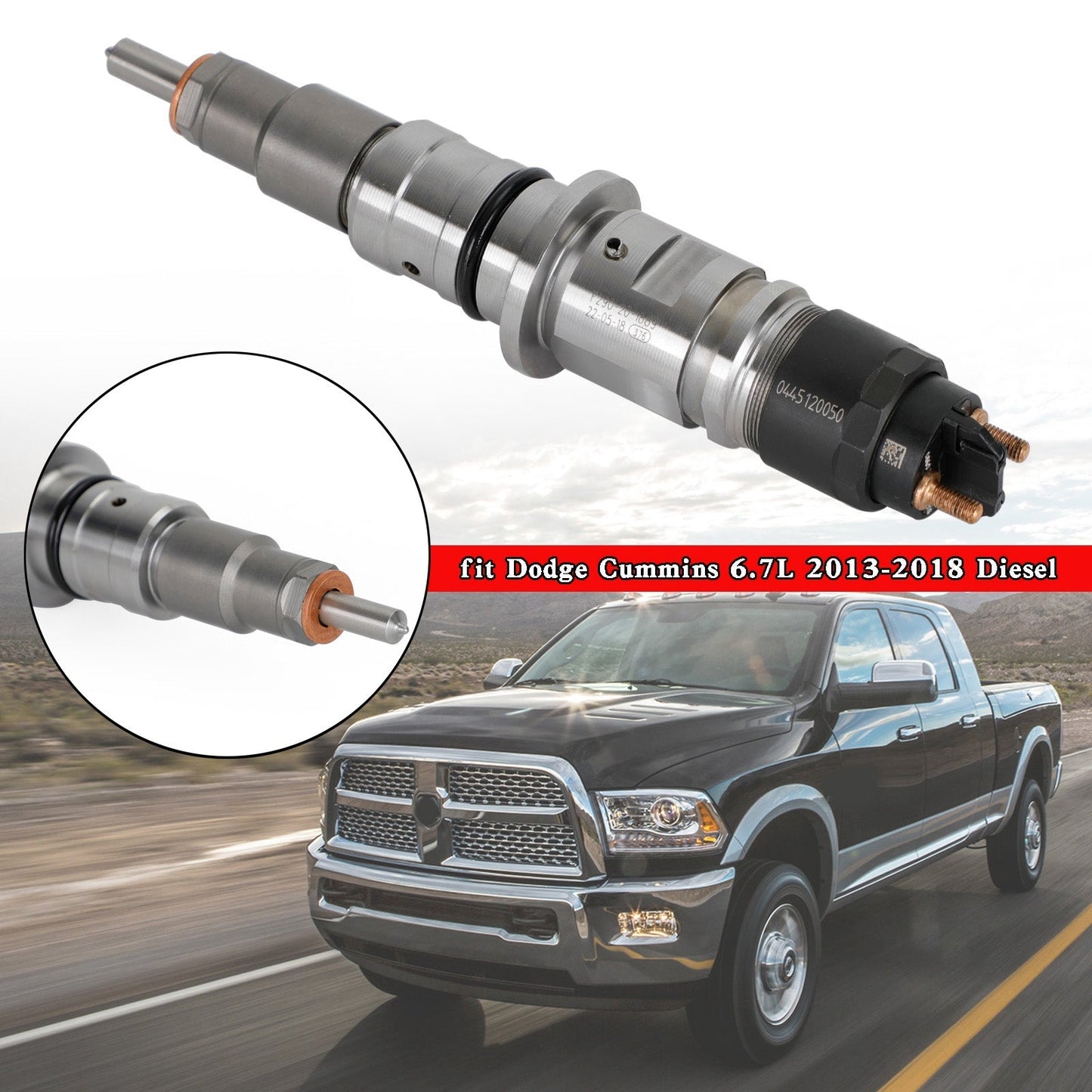 2013-2018 Dodge Ram 2500 3500 Pickup 6.7L Common Rail Fuel Injector 0986435574 68210105AA 68210512AA