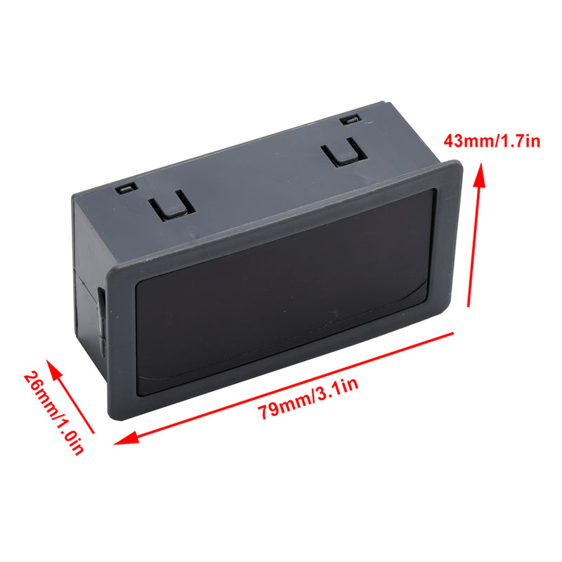 Tacómetro digital LED de 4 pulgadas, medidor de velocidad y RPM con sensor de proximidad Hall NPN, rojo