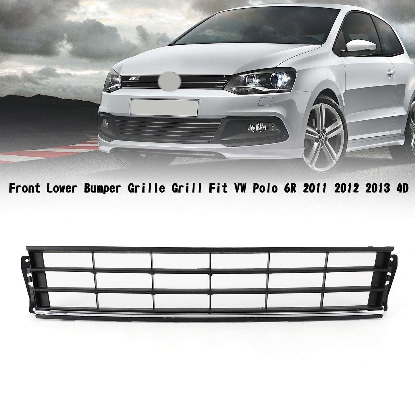 Volkswagen 2011-2013 Polo 6R Front Lower Bumper Grille Grill