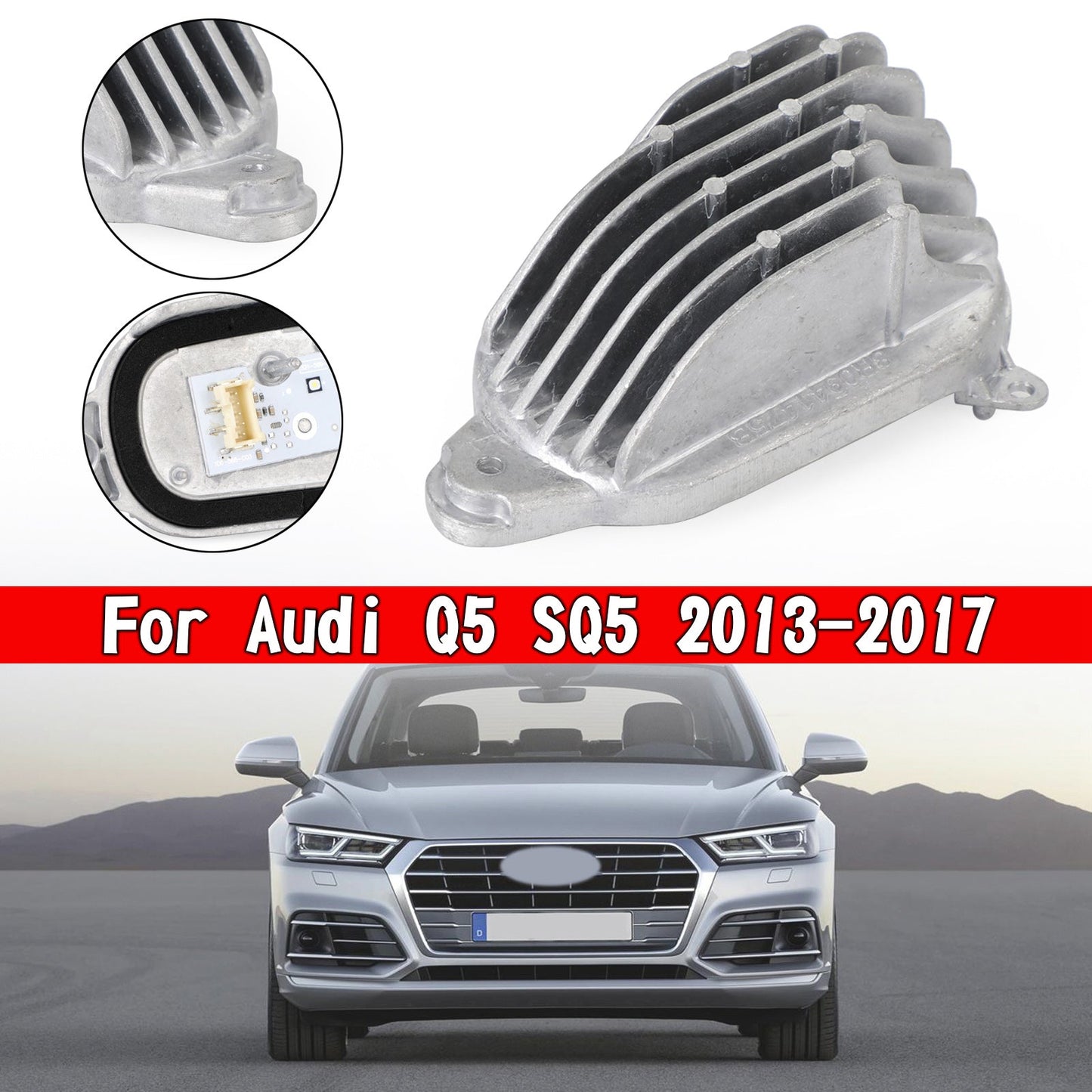 Module de commande de feux de jour à LED gauche Audi Q5 2013-2017 8R0941475B/76B