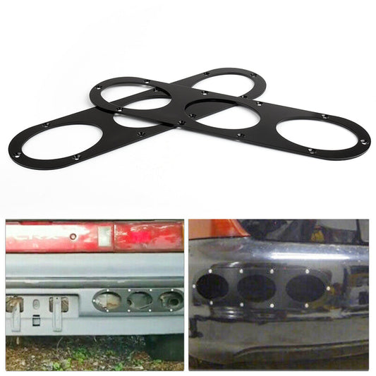 Lot de 2 diffuseurs d'air universels en aluminium pour pare-chocs arrière de voiture 