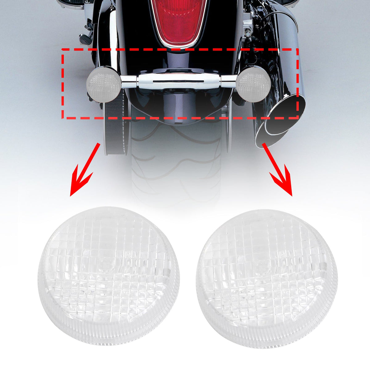 Honda Shadow Spirit VT750 Vulcan VN Turn Signal Light Lenses Cover