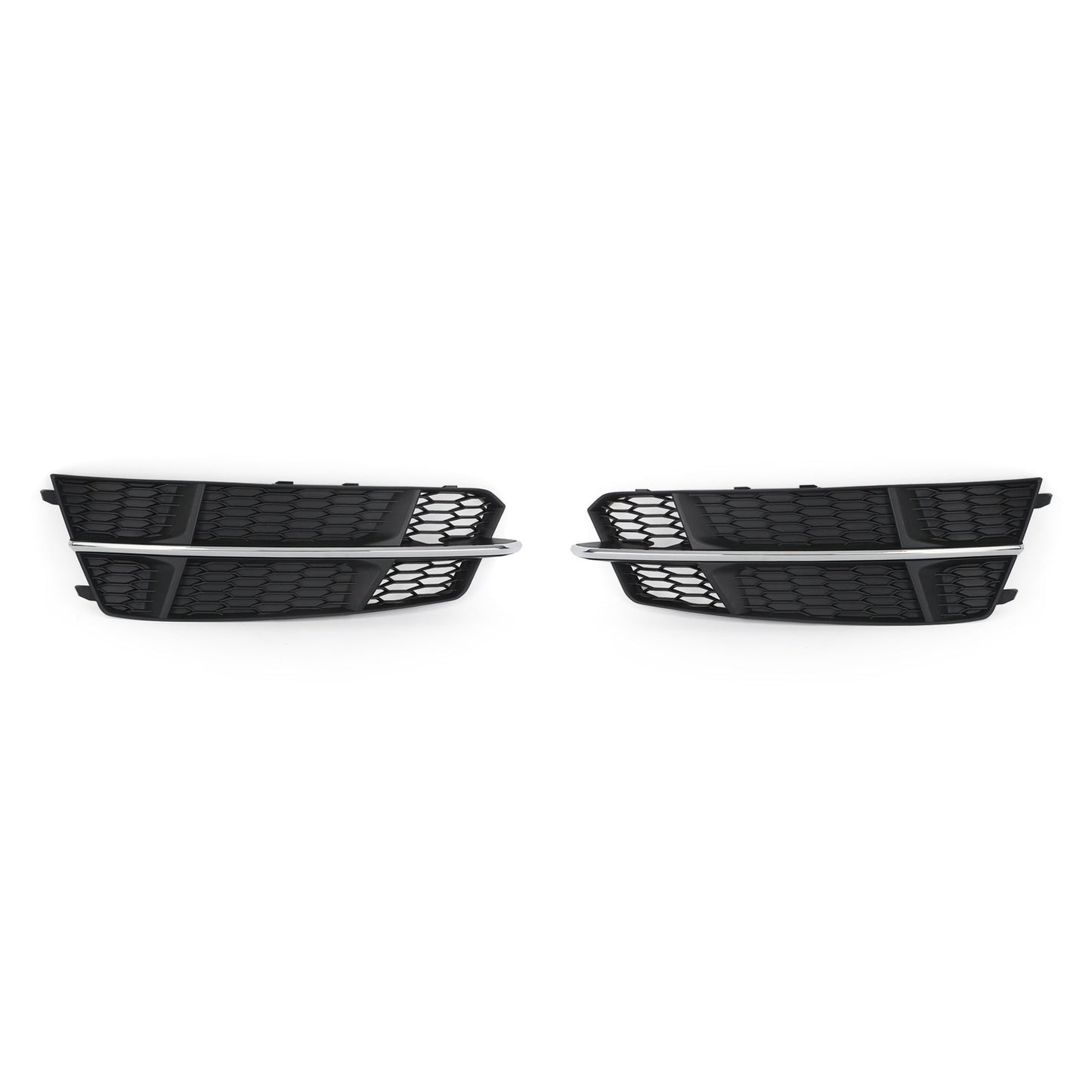 2016-2018 Audi A6 C7 S-Line Bumper Front Bumper Grill 4G0807681AN 4G0807682AN Lower Grille Grill Black Chrome Generic
