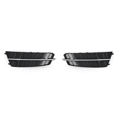 2016-2018 Audi A6 C7 S-Line Bumper Front Bumper Grill 4G0807681AN 4G0807682AN Lower Grille Grill Black Chrome Generic