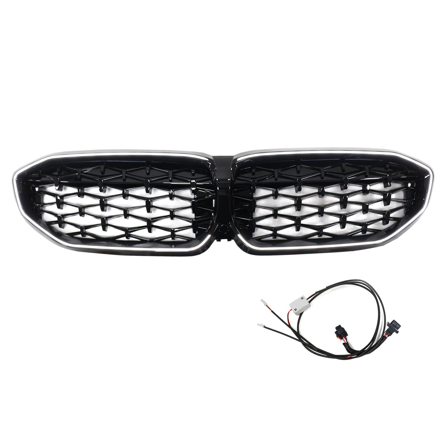 2019-2022 BMW 3 Series G20 Black Diamond Kidney Grille Grill 51138072085