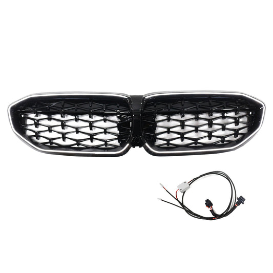 2019-2022 BMW 3 Series G20 Black Diamond Kidney Grille Grill 51138072085