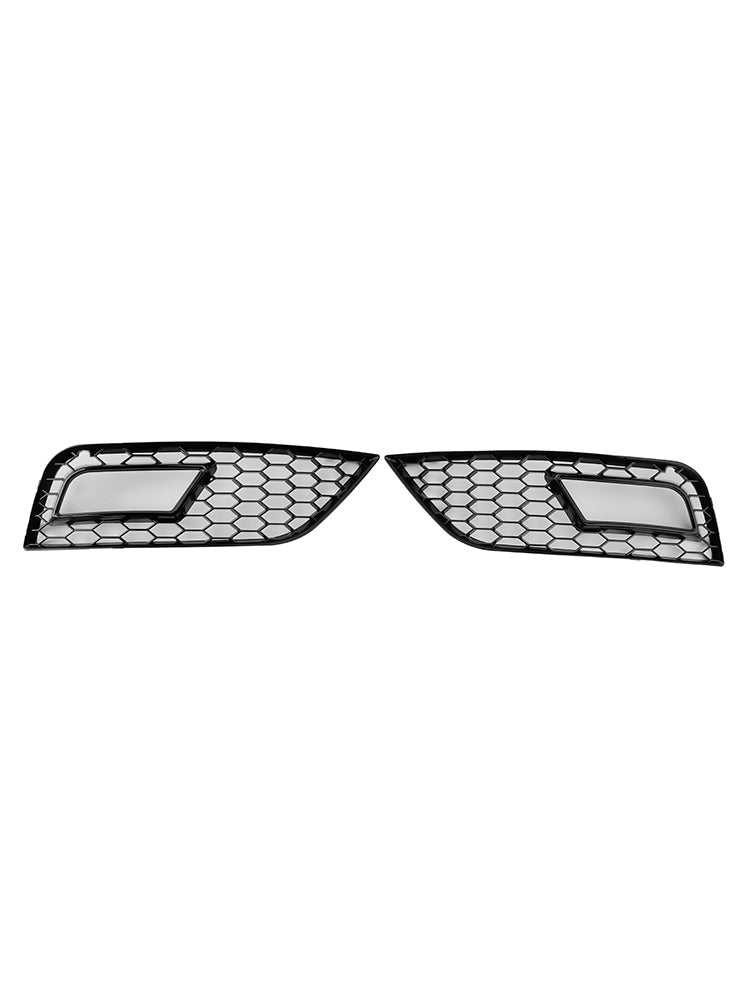 2013-2015 Black Honeycomb Fog Light Cover Fit Audi A4 B8.5 Standard Bumper