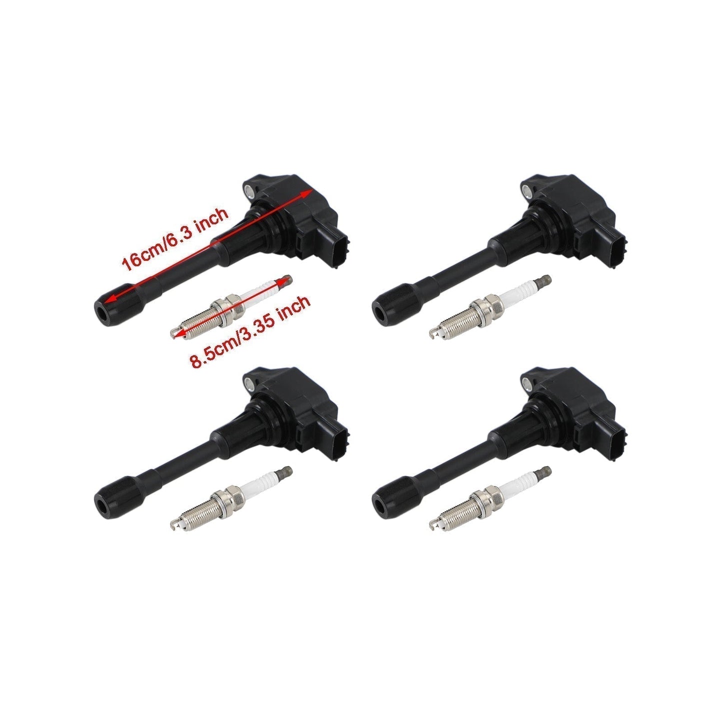 Pack de 4 bobines d'allumage 22448ED000 22448JA00A UF708 pour Nissan Sentra l4 1.8L 2013-2019