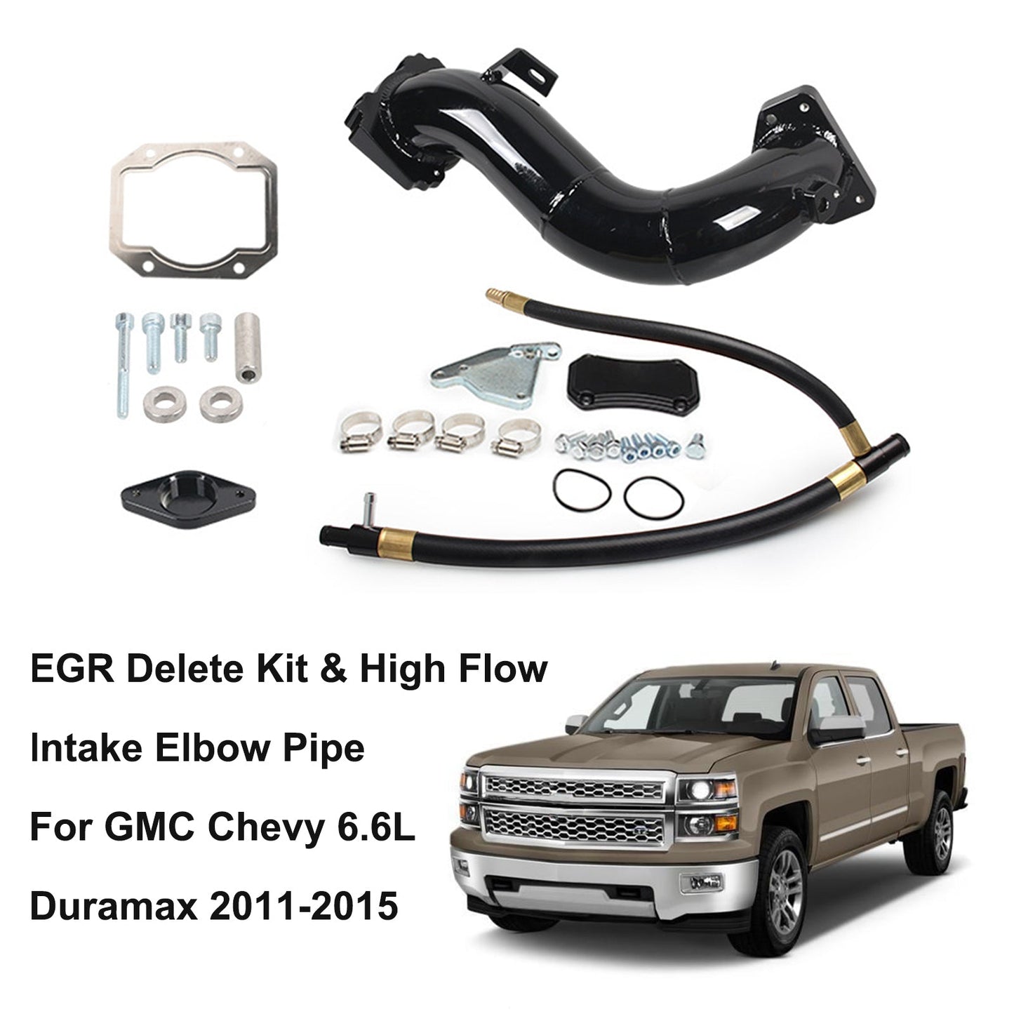 2011-2015 GMC Chevy 6.6L LML Duramax EGR Delete Kit & High Flow Intake Elbow Pipe