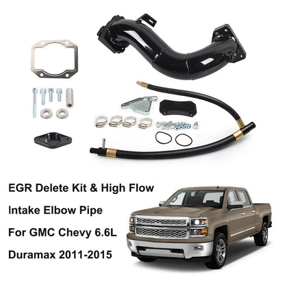 2011-2015 GMC Chevy 6.6L LML Duramax EGR Delete Kit & High Flow Intake Elbow Pipe