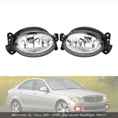 2005-2012 Mercedes SL-Class Pair Front Fog Light Lamps With Bulbs A1698201556 A1698201656
