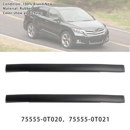 2009-2011 Toyota Venza Base 2PCS Roof Drip Molding Trim Left & Right Side Rubber 75556-0T020 75556-0T021