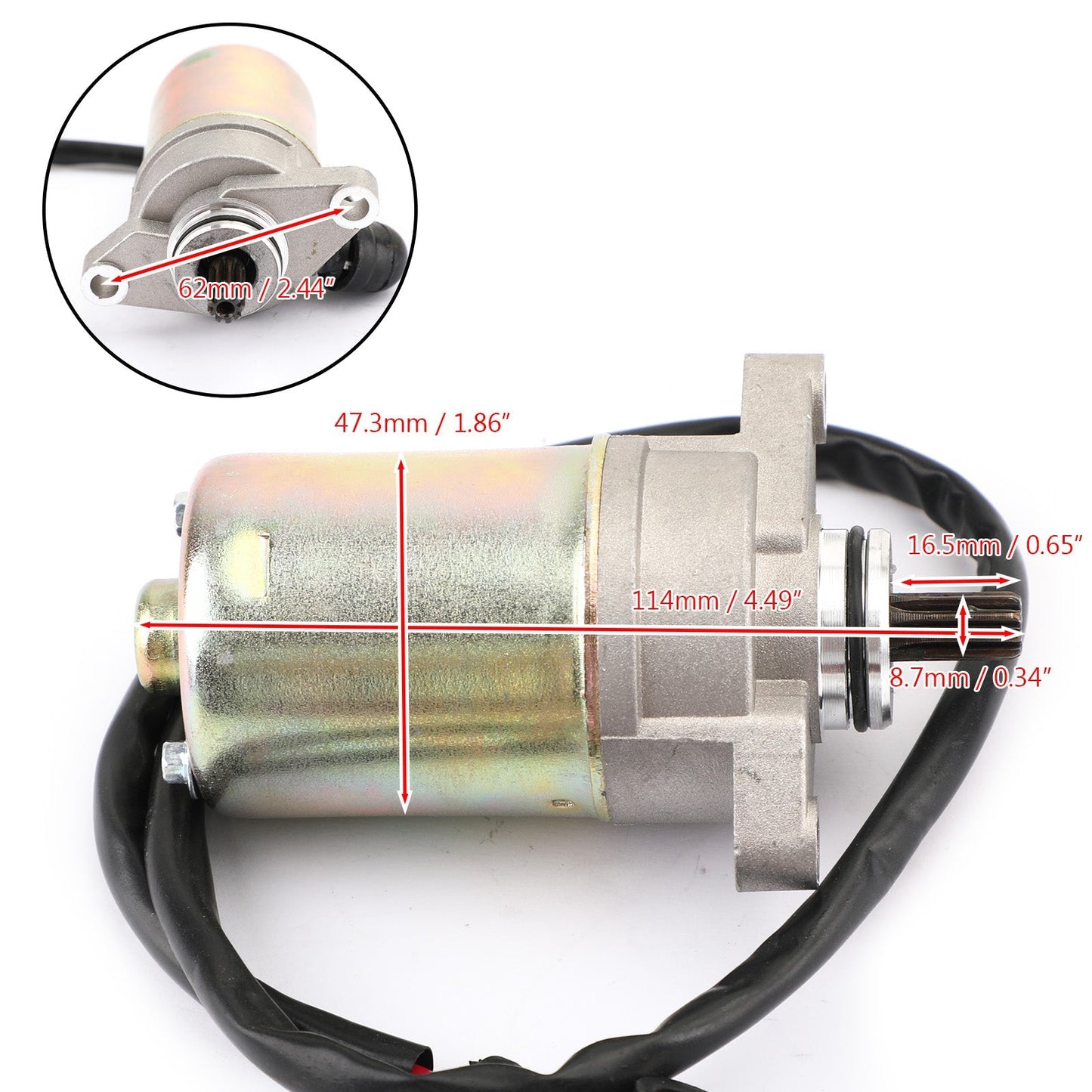 Motor de arranque Can-Am compatible con Can-Am DS90 X Mini 14-15 DS90 DS70 10-13 DS90 X 2009.