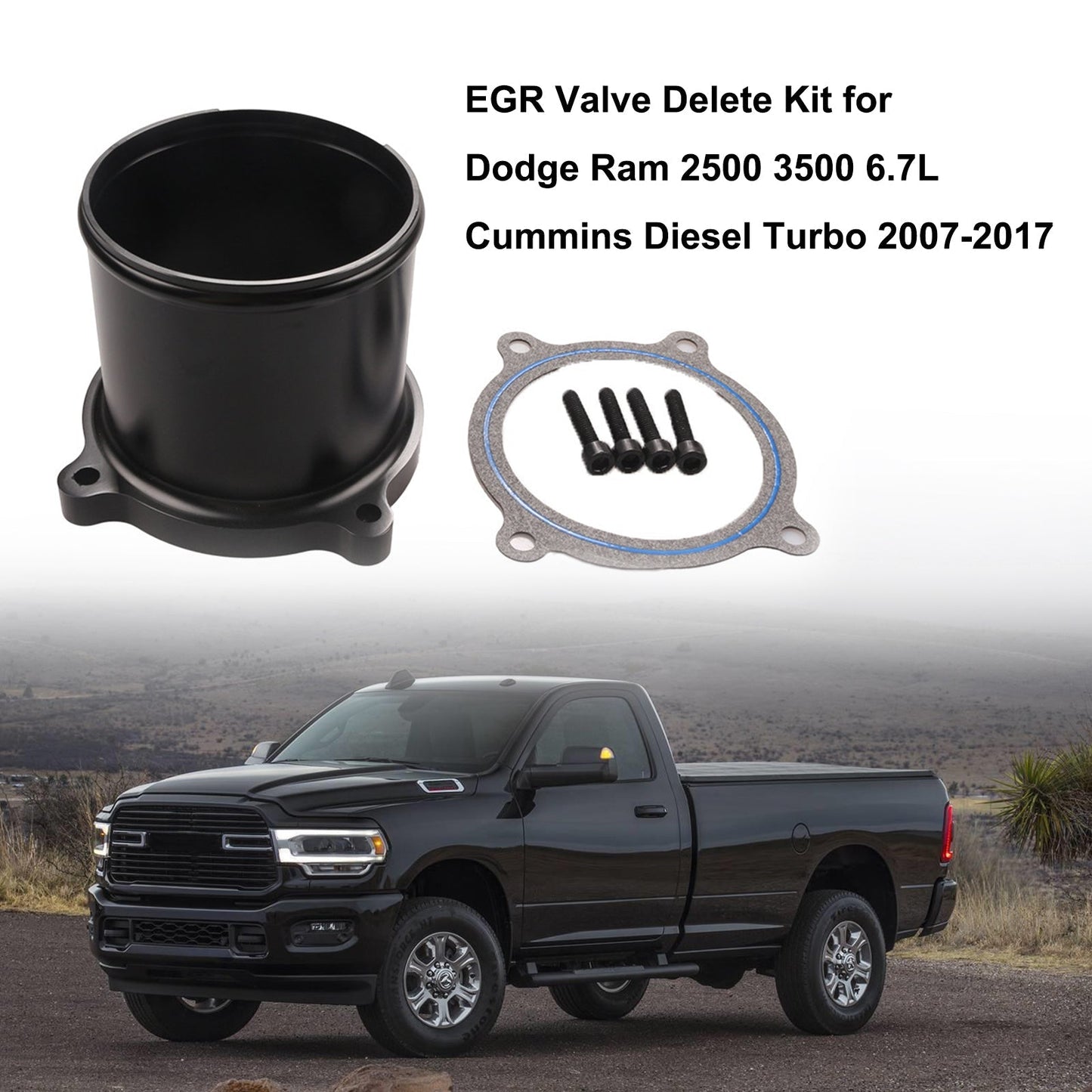 2007-2017 Dodge Ram 2500 3500 6.7L Cummins Diesel Turbo EGR Valve Delete Kit
