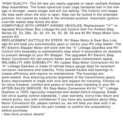 RV Step Motor Conversion Kit Replace 379769 379145 379146 379147 RV Gearbox with Motor and Control Unit