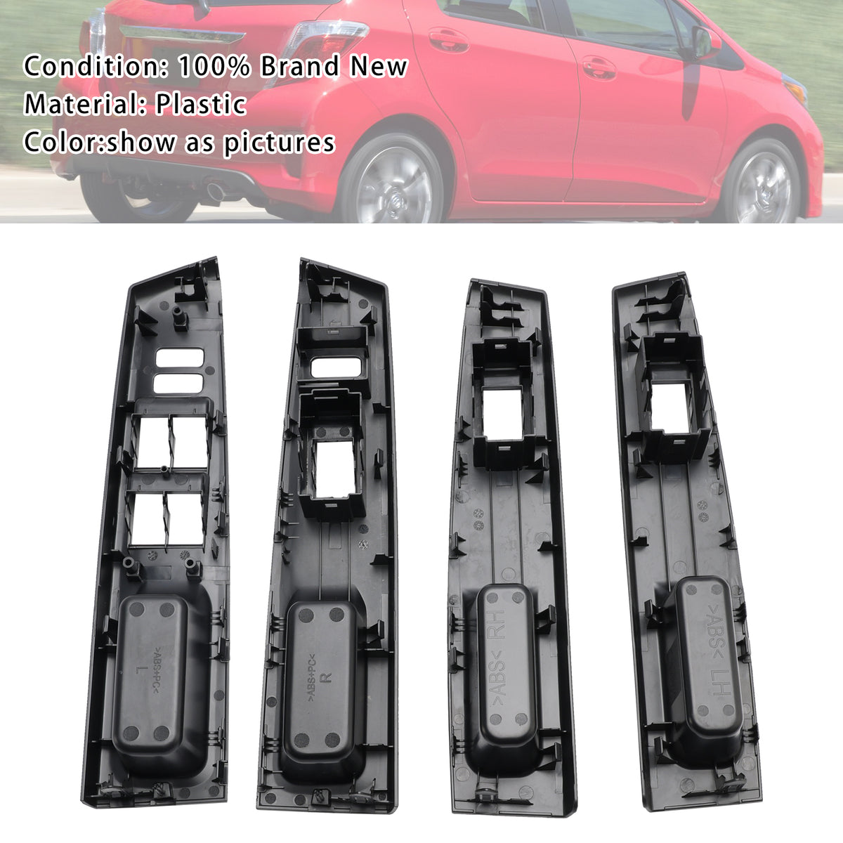 2012-2014 Toyota Yaris 4pcs Window Switch Panel Bezel Trim