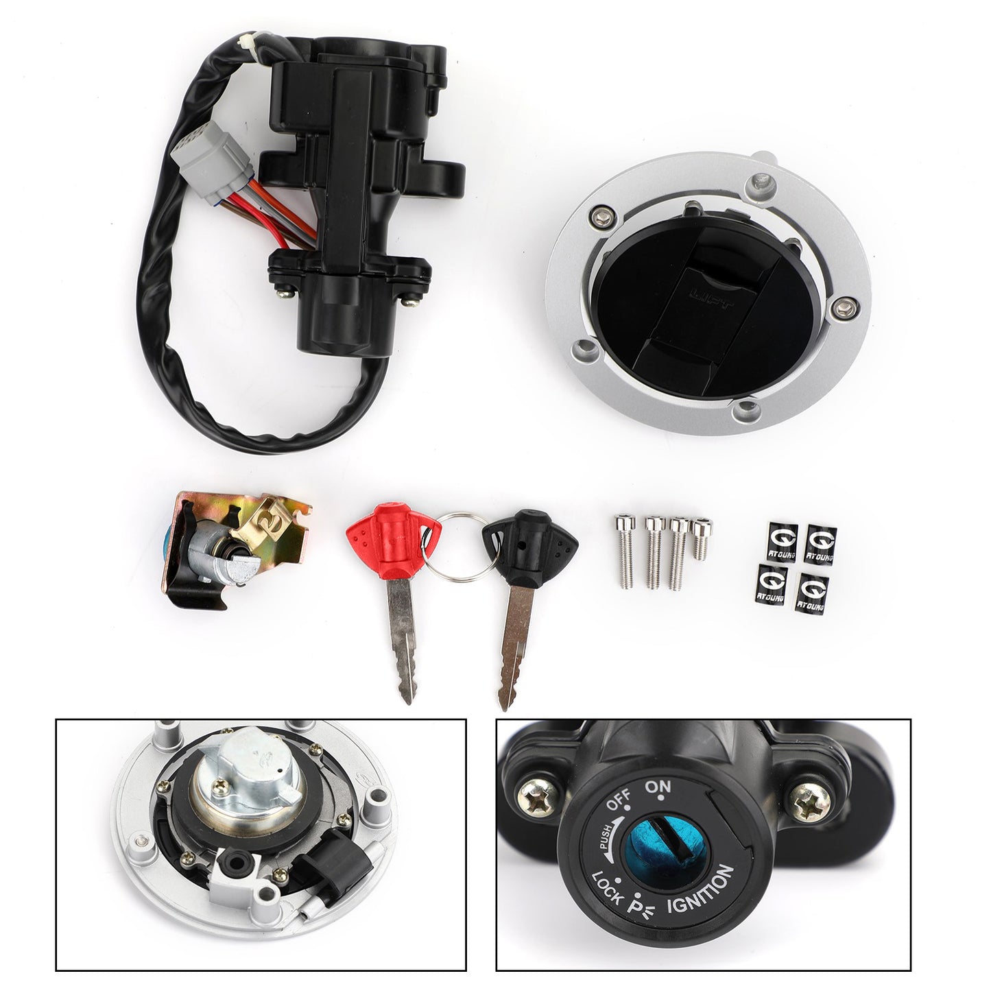 Suzuki GSXR 600 750 1000 2005-2018 Ignition Switch Fuel Gas Cap Seat Lock Keys