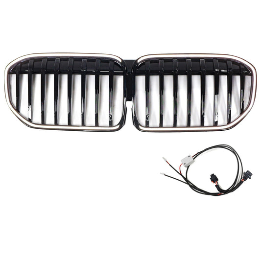2019-2022 BMW 7 Series G11 G12 Single Slat Gloss Black Front Grill Grille