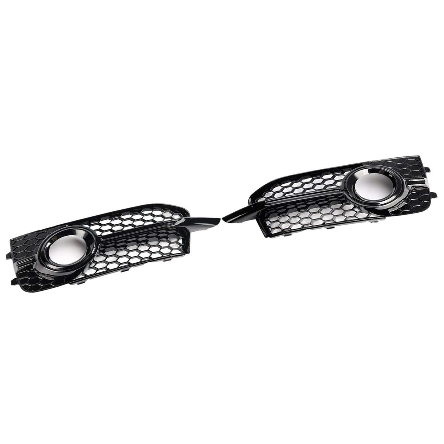 2011-2014 Audi A1 S-Line 8X 2PCS Front Bumper Fog Light Cover Grille Black Honeycomb Grill