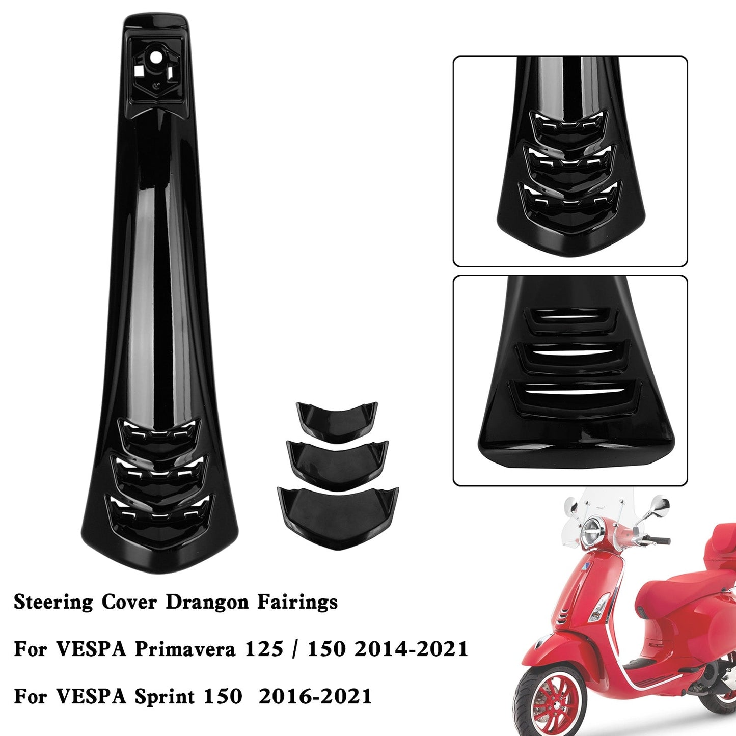 Carenado de bocina de dirección ABS para VESPA Sprint Primavera 125/150 14-21