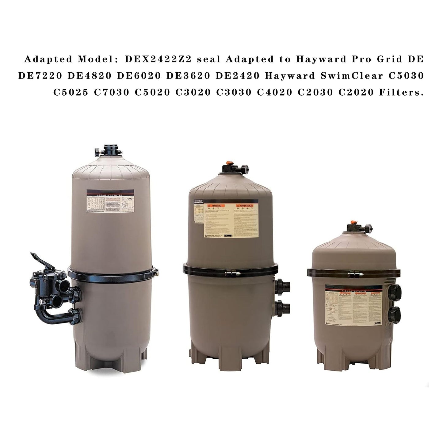 Sello de filtro DEX2422Z2 actualizado (2024) para filtros de piscina Hayward Pro-Grid DE DE2420 DE3620 DE4820 SwimClear C2030 C3030 C5025 C5030 C2020 C3020 C4020