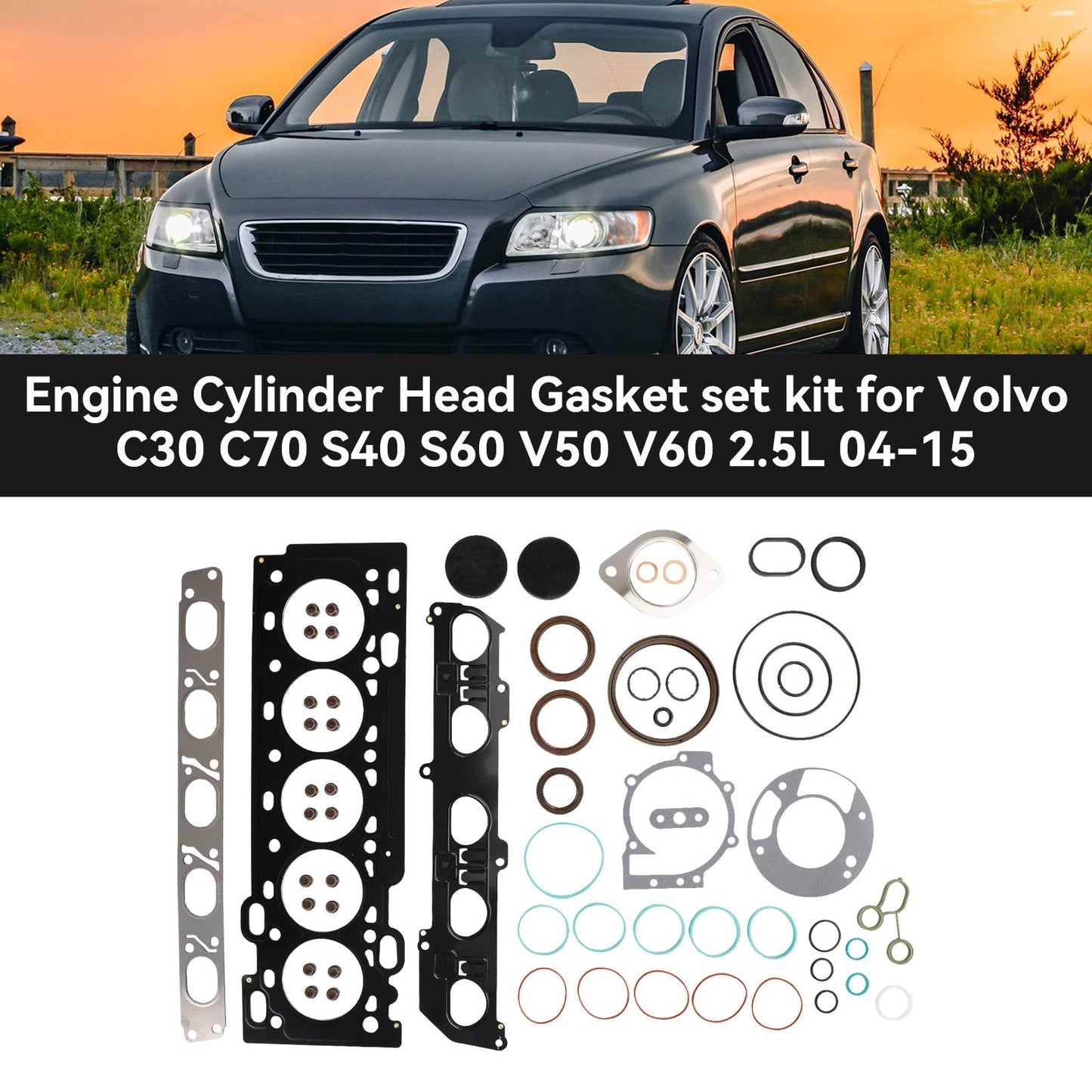 2004-2015 For Volvo C30 C70 S40 S60 V50 V60 2.5L HS54547 HGS4504 Engine Cylinder Head Gasket set kit