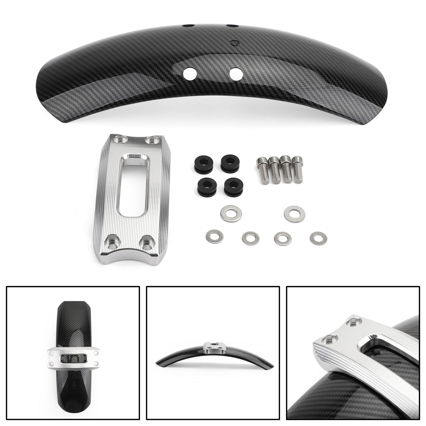 Front Fender Mudguard For For BMW R NINE T Scrambler 2016-2019 Silver