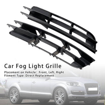 1 Pair Front Bumper Fog Light Grill Cover Bezel For Audi Q7 2007-2009