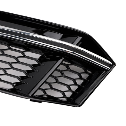 2016-2018 2PCS Fog Light Cover Grille Grill Fit AUDI A4 B9 S-Line S4