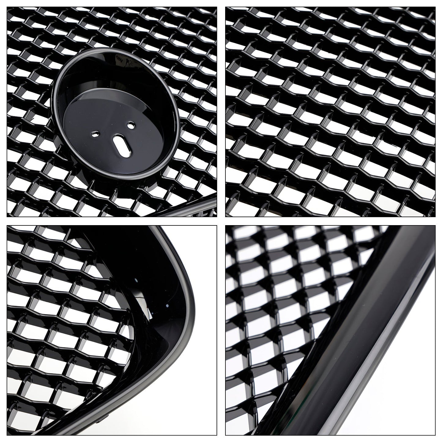 2012-2015 Jaguar XF XF-R Style Front Bumper Grill Grille Gloss Black