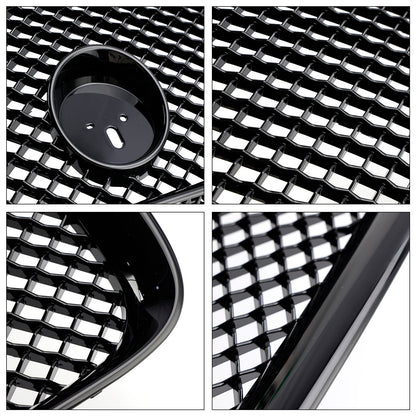 XF-R Style Front Bumper Grill Grille Fit Jaguar XF 2012-2015 Gloss Black