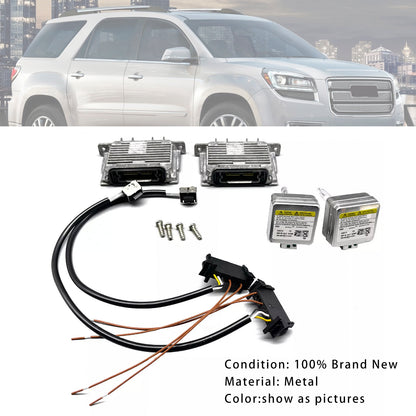 2013-2016 Acadia Gmc 2X Xenon Ballast & Hid D3S Light Bulb Wire Kit Control Unit