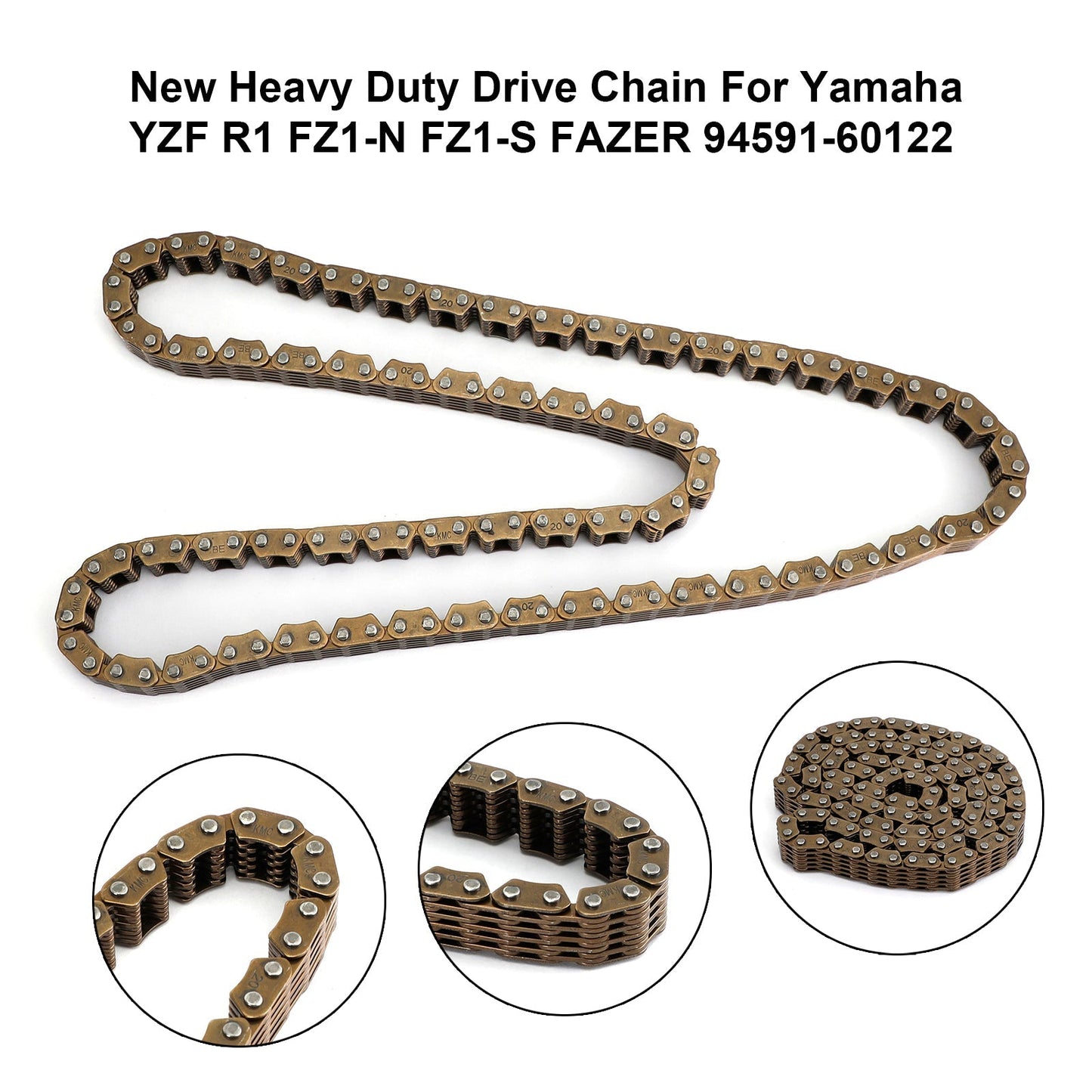 New Heavy Duty Drive Chain For Yamaha Yzf R1 Fz1-N Fz1-S Fazer 94591-60122