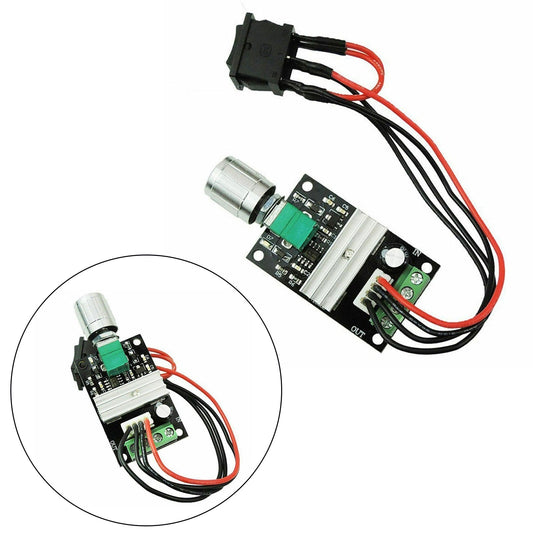 Controlador de velocidad de motor de CC, 3 A, 10 V, 12 V y 24 V, regulador PWM reversible.