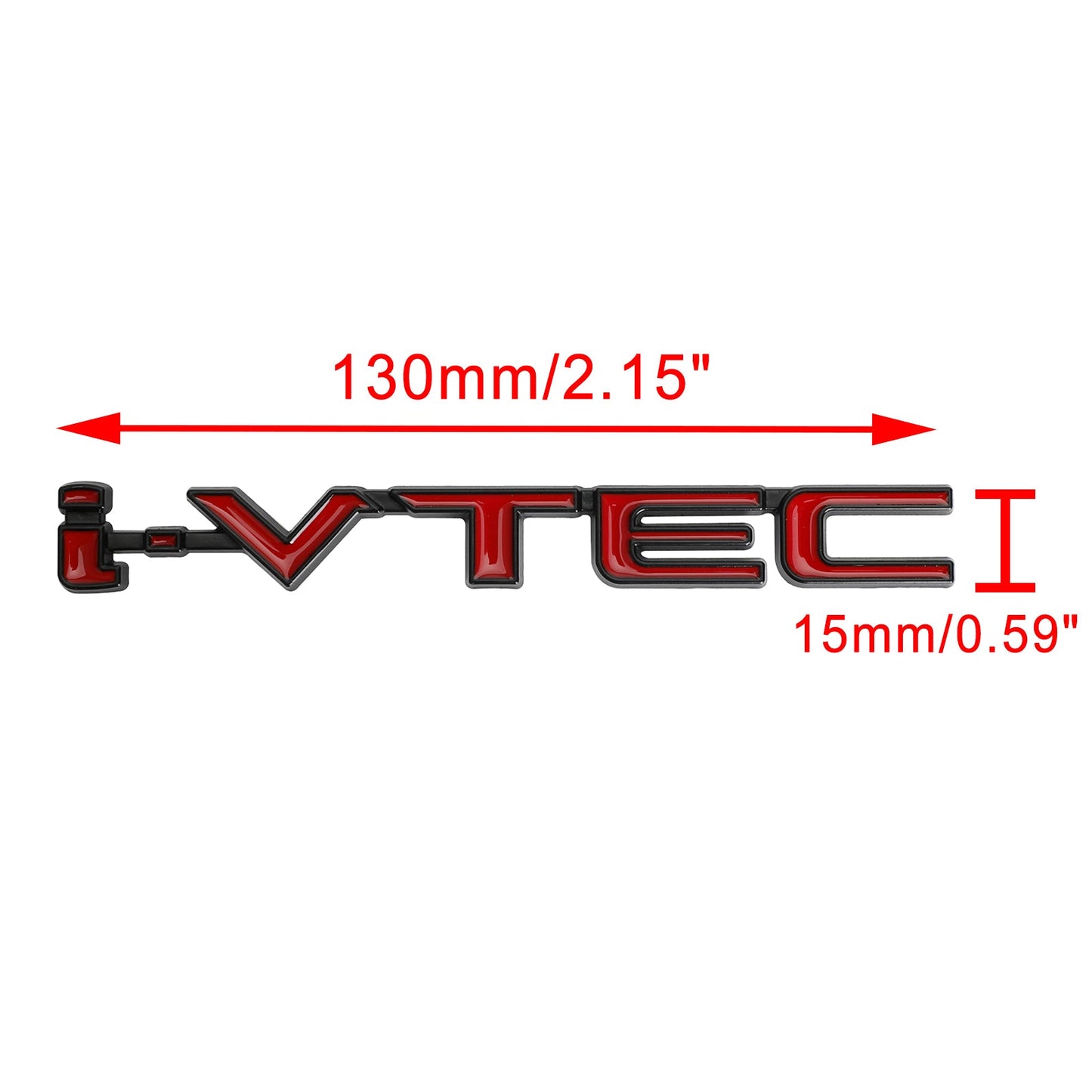 Emblème 3D en métal pour coffre de voiture i-VTEC, autocollant pour aile arrière Turbo, rouge et noir